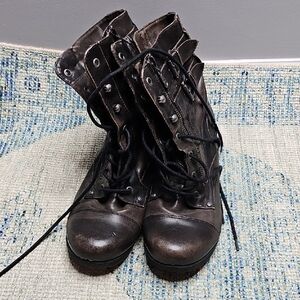 Guess Dark Brown Combat Boots